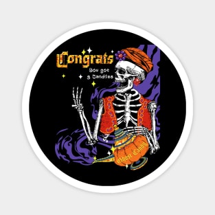 Skeleton Ghost Candy Halloween Magnet